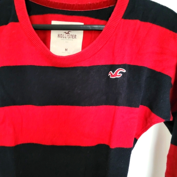 Hollister Sweater Rugby Stripes size M - Picture 3 of 6